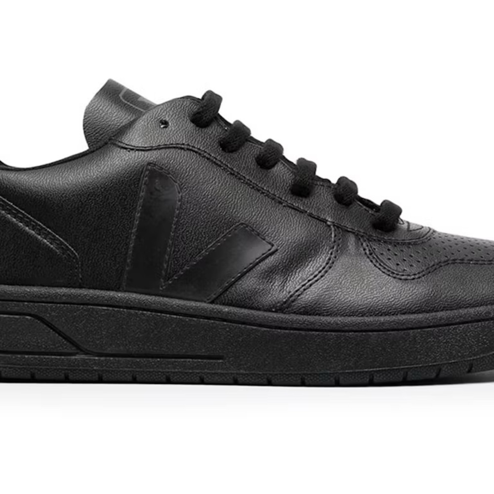 Veja V-10 CWL Women's All-Black Leather Sneakers
